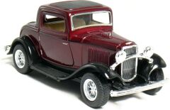 1:34 Ford 3-Window Coupe 1932 Metal Çek Bırak Araba